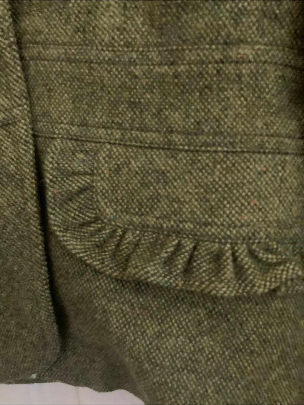 J. Crew Factory Olive Green Wool-Blend Button Jacket